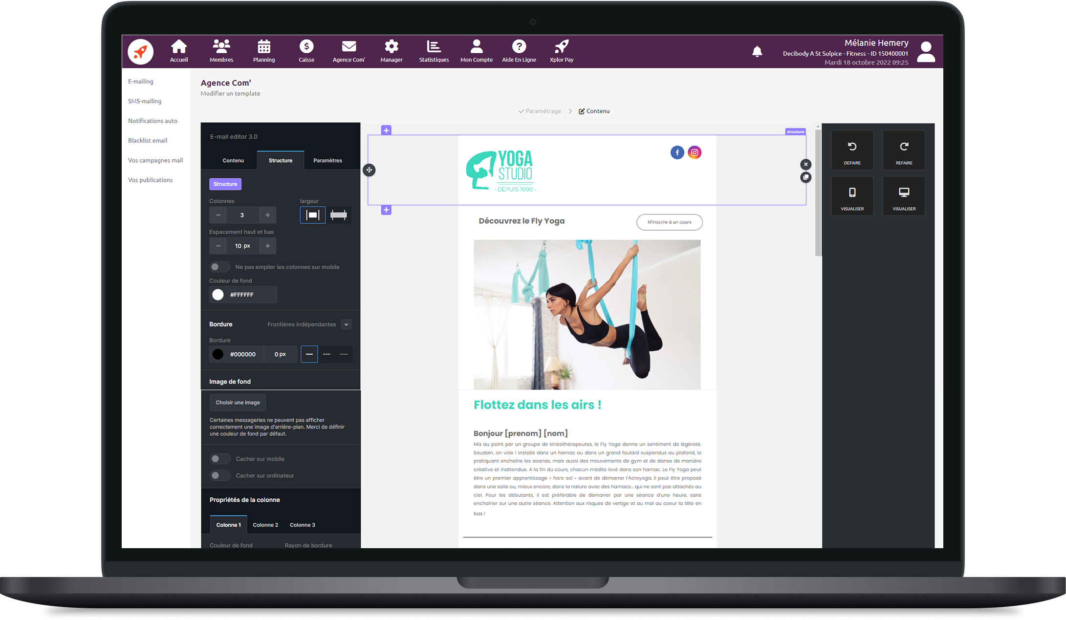 logiciel gestion squash