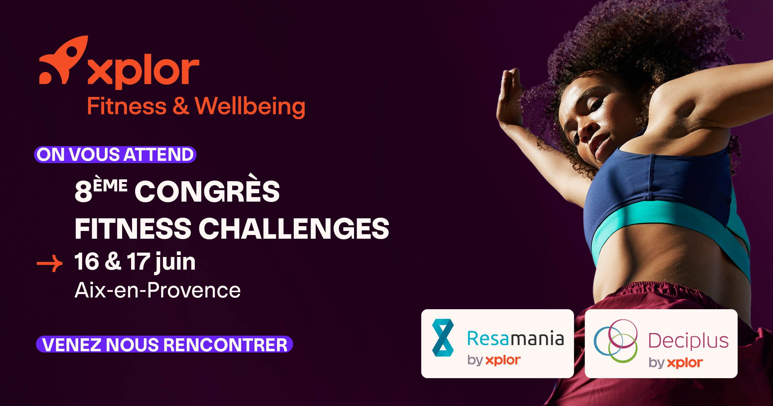 Deciplus by Xplor au congrès Fitness Challenges, pour les managers de salle de sport, studio de yoga, Pilates, CrossFit®, Fitness et bien-être