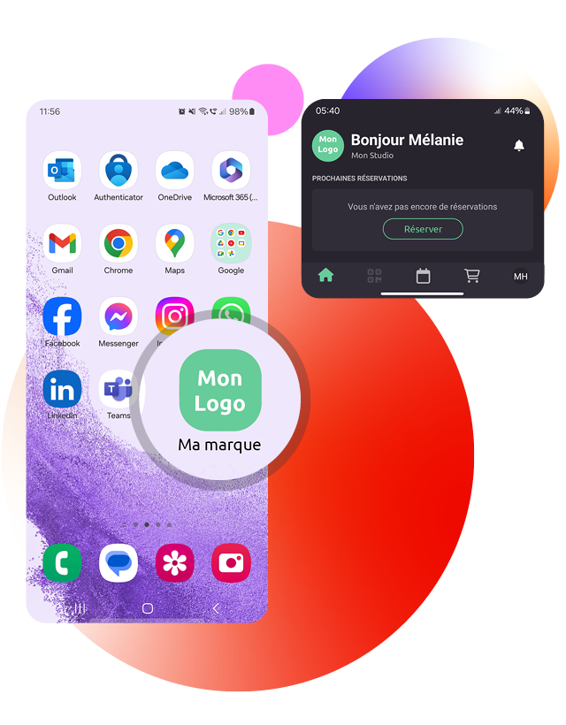 Application personnalisée studios de fitness