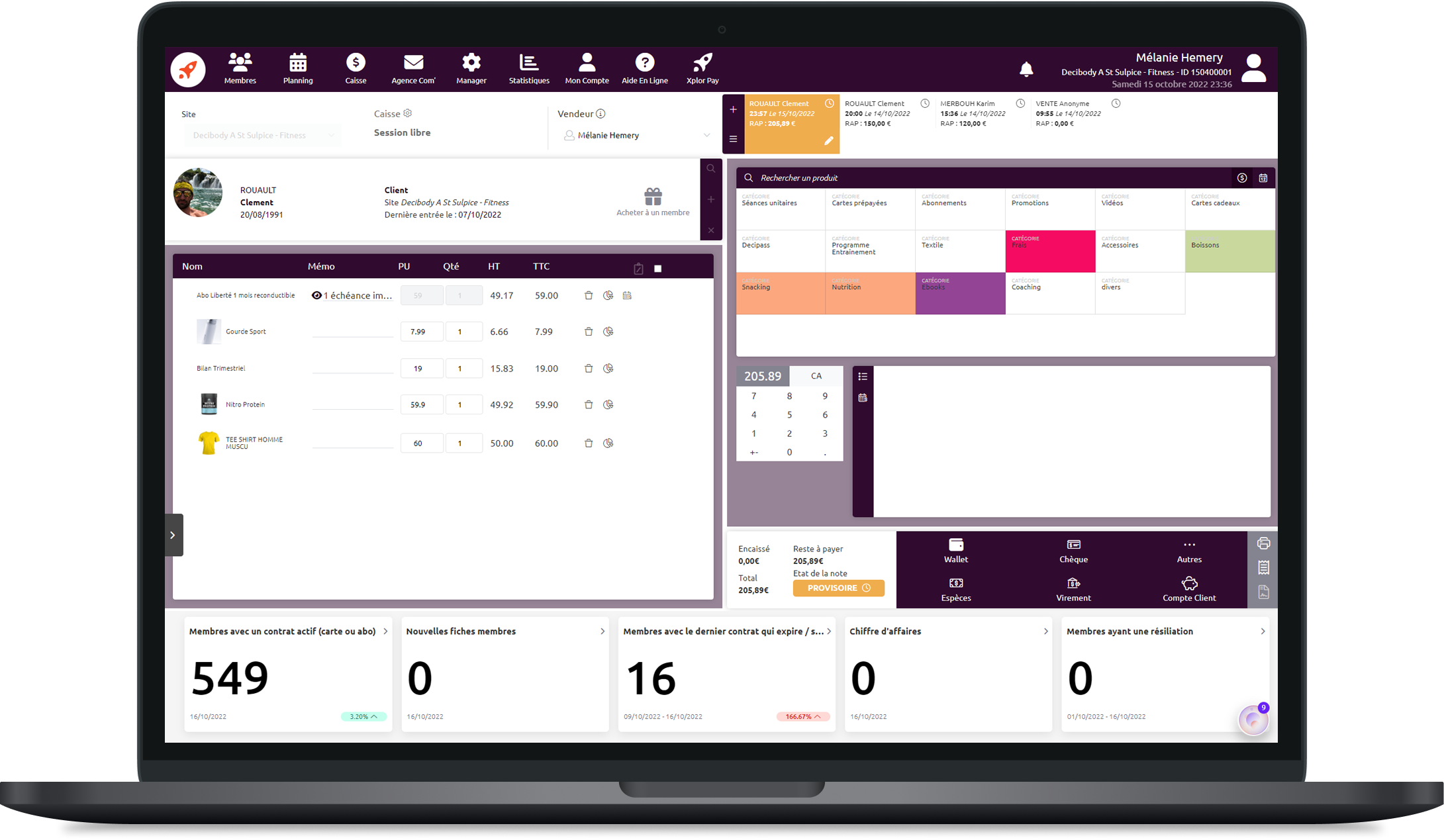 gestion de la caisse