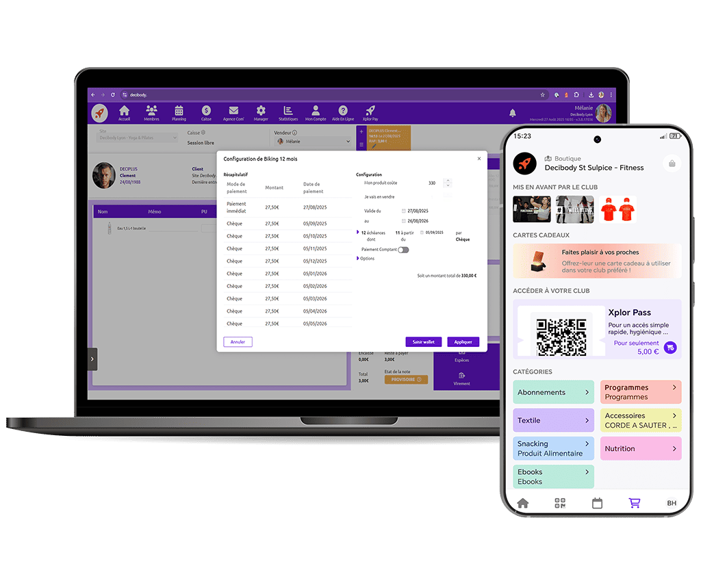 gestion prélèvement automatique fitness