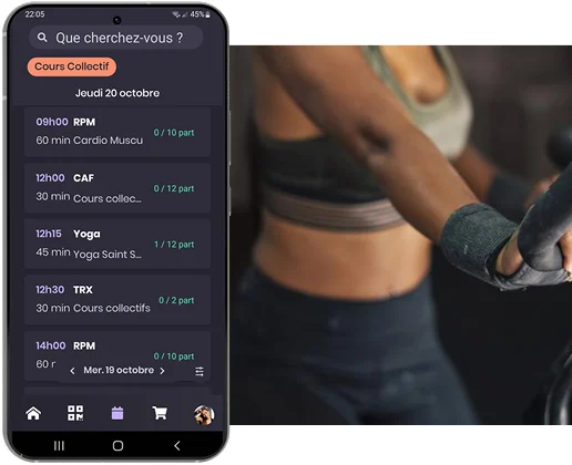 Application salle de sport
