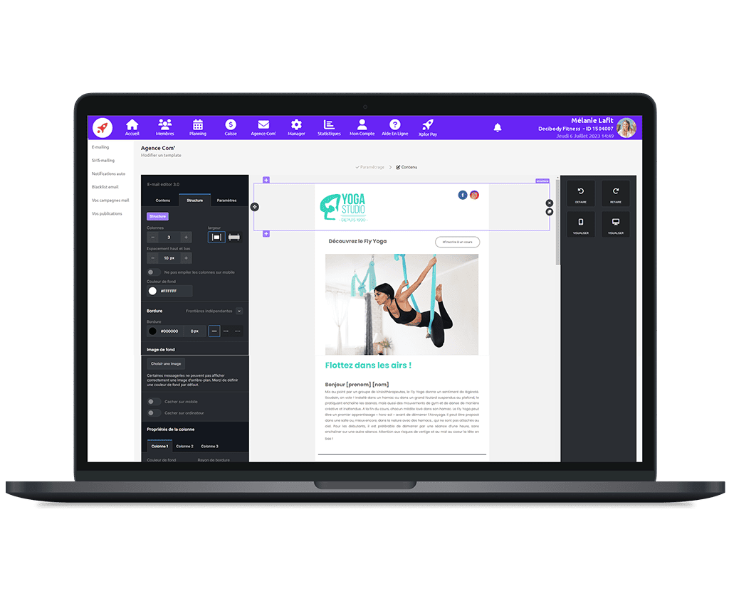 Email marketing salle de sport