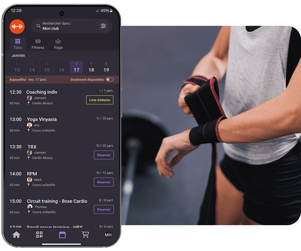 Logiciel de résevation CrossFit