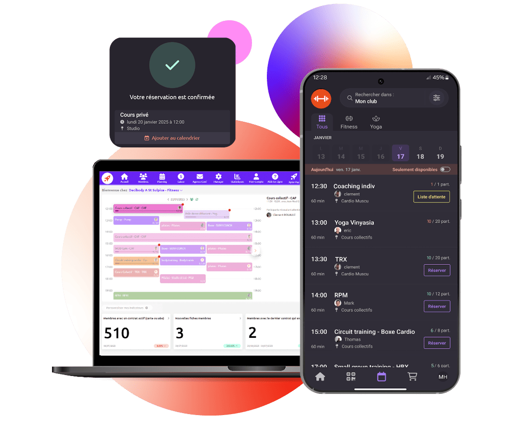app personnalisée logiciel gestion de sport synchronisation logiciel